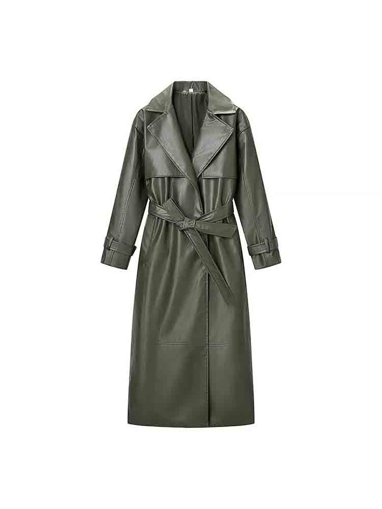 Arden Leather Trench