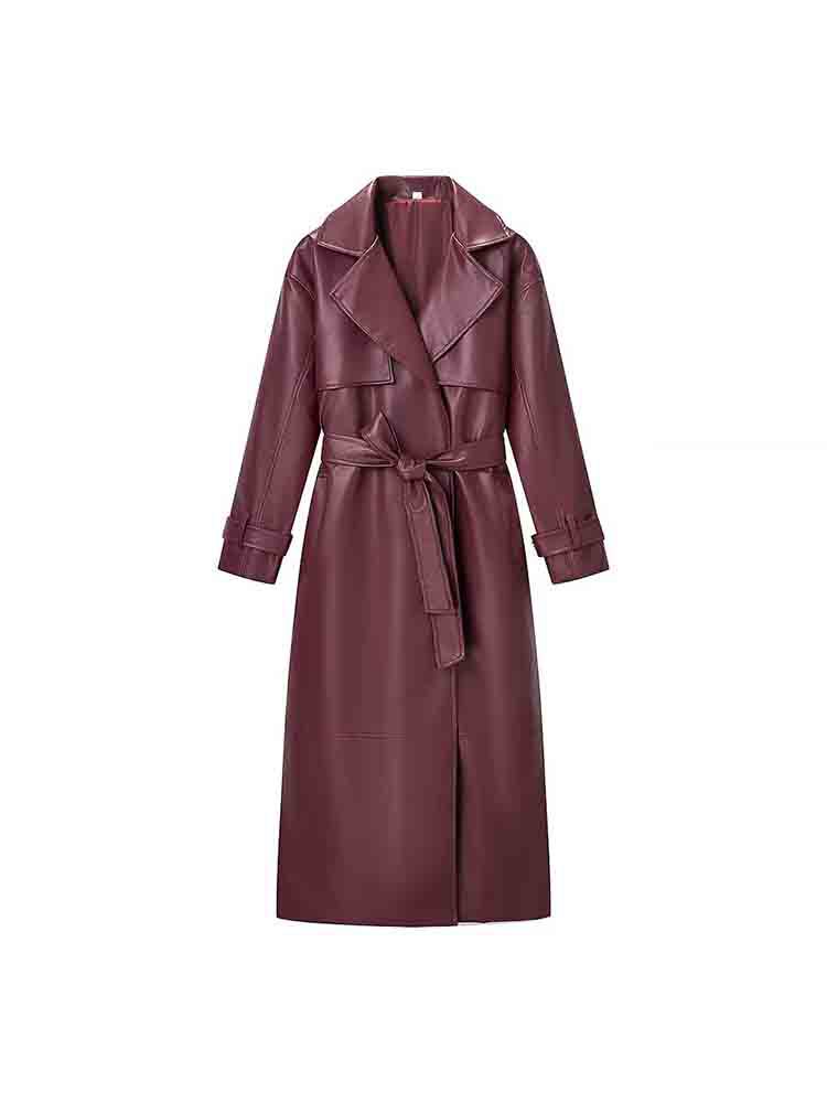 Arden Leather Trench